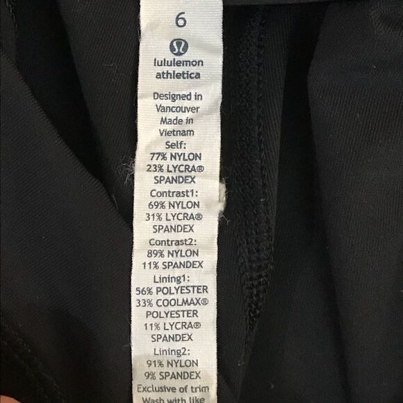 Lululemon Sz 6 Athletic Leggings Mesh Cutout - Picture 4 of 4